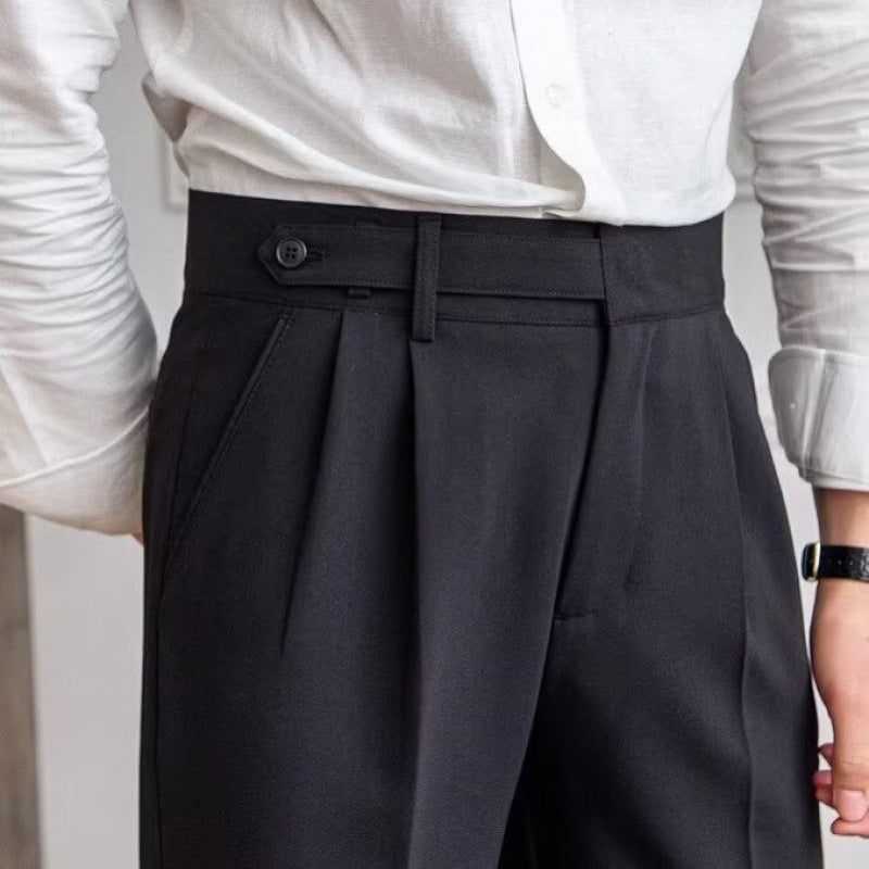 Paris / Men’s High-Waist Tailored Pleated Trousers