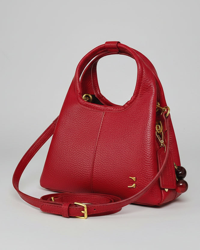 Cél Bag / Textured Lychee Shoulder & Crossbody Bag