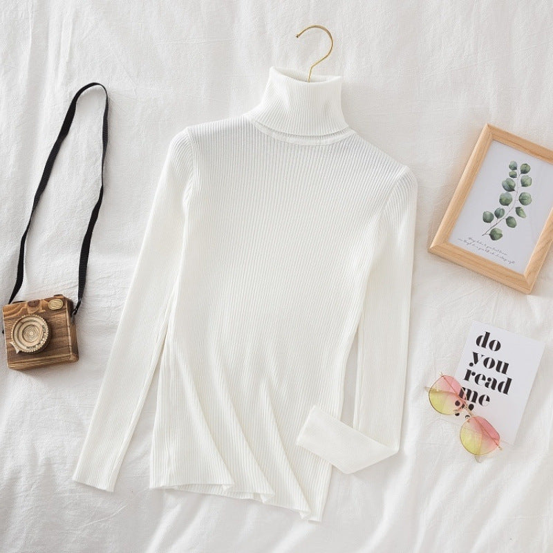 Women's Turtleneck Sweater Slim Fit Long Sleeve