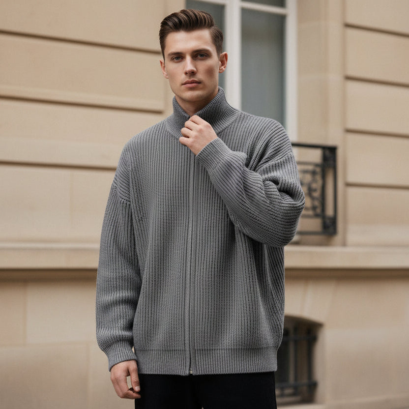 Kael / Zip-Up Knit Jacket