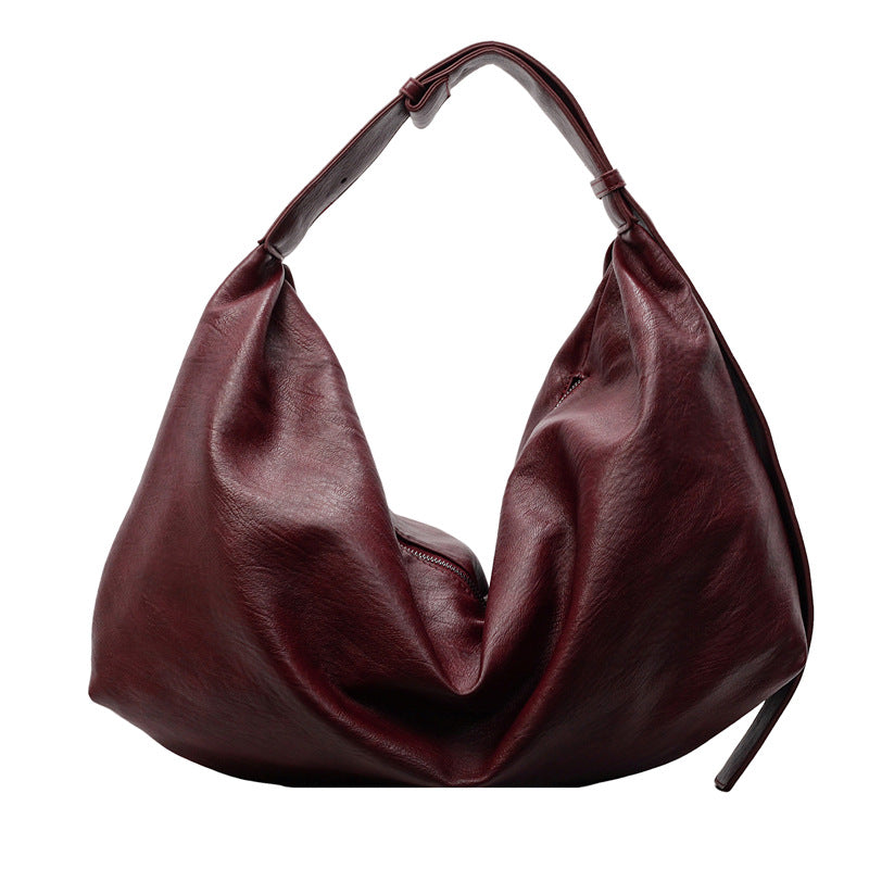 Hobo Vegan Leather Shoulder Bag – Elegant Slouchy Tote