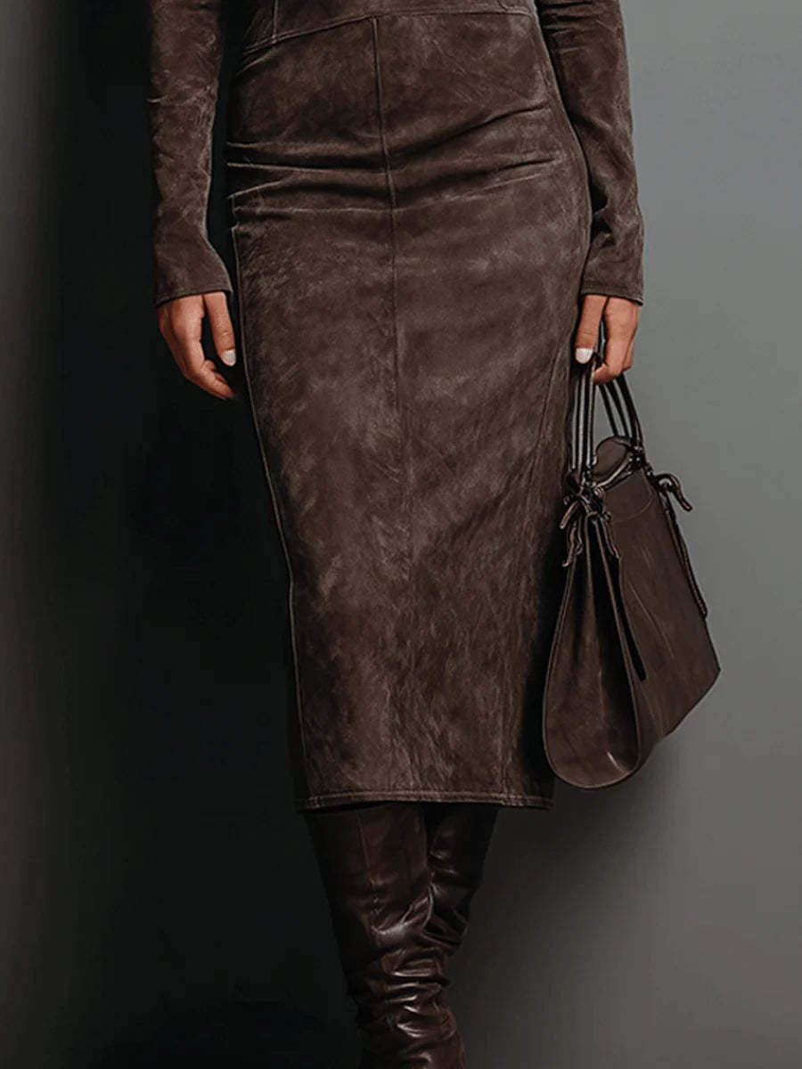 Vianne / Slim-Fit Bodycon Inner Layer Dress for Autumn & Winter Long-Sleeve Base Dress