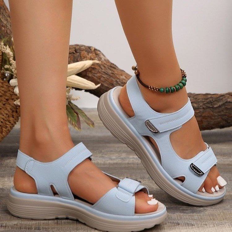 Women's Orthopedic Sandals Open Toe Velcro Strap Cushioned Sole Casual