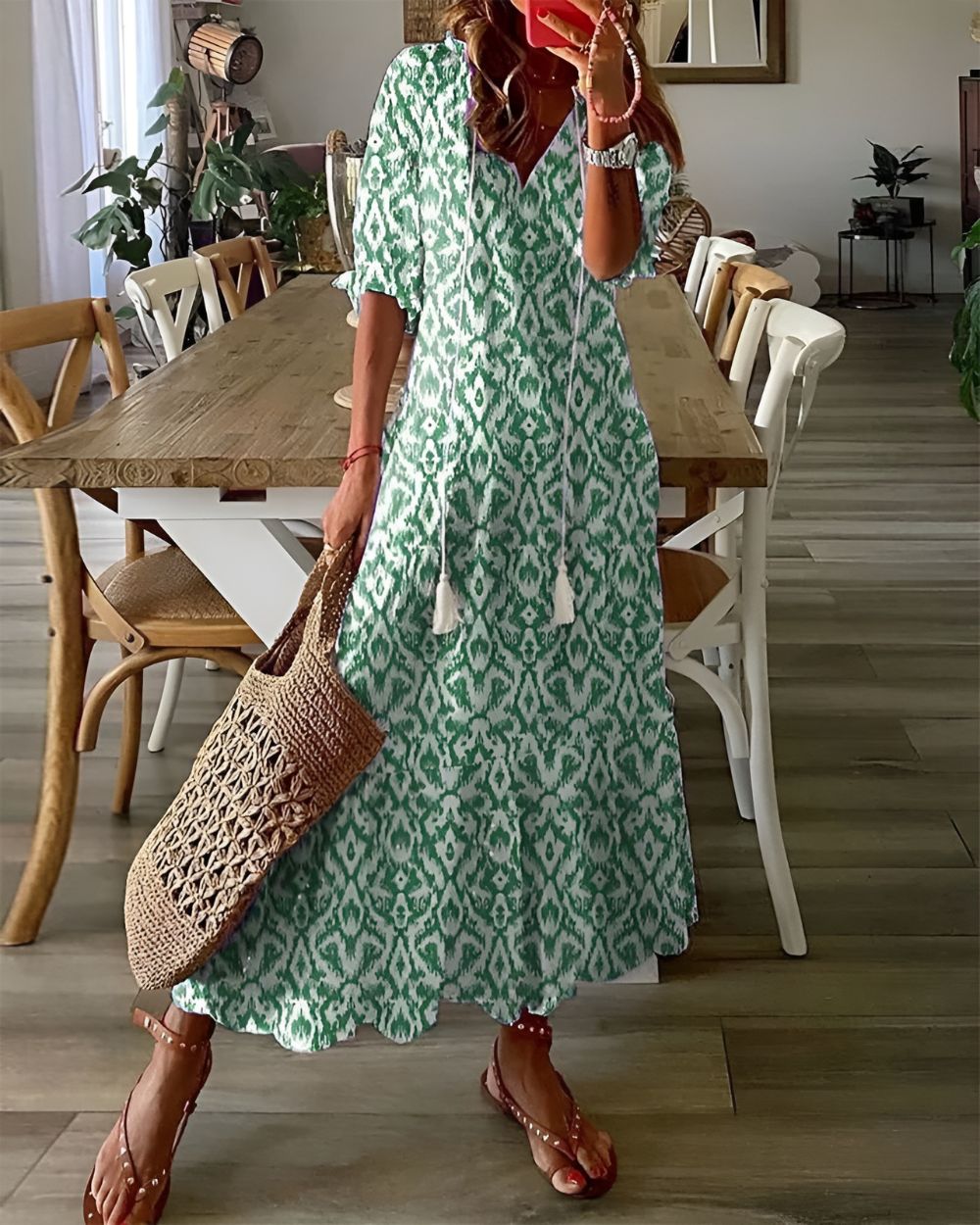 Boho Covering Dress Women Stretch Fabric Lightweight Breathable