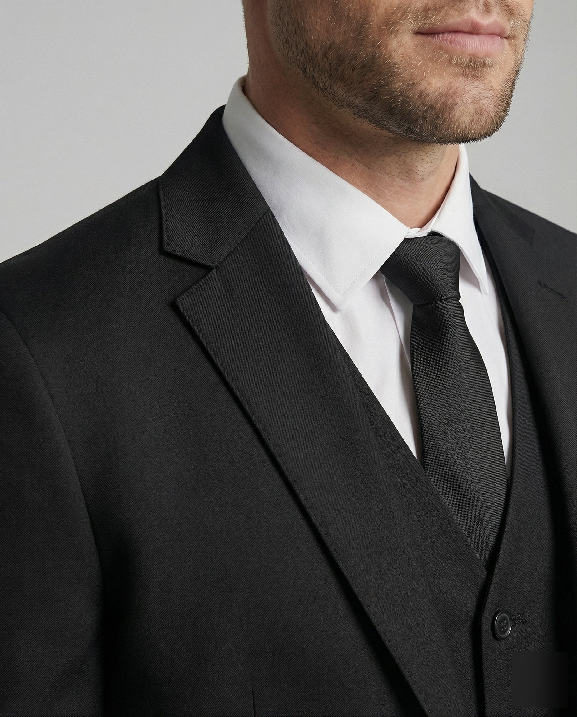 Men's Three Piece Suit Woven Fabric Notch Lapel Slim Fit Business
