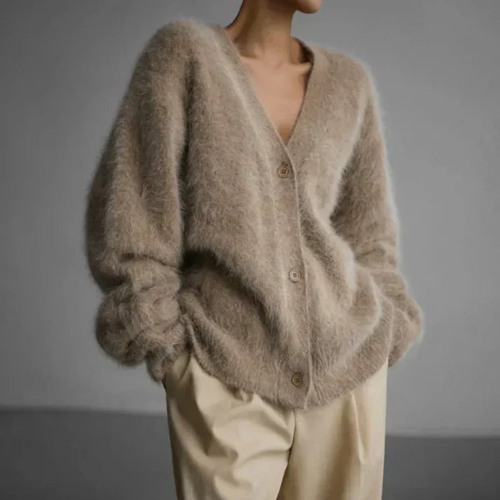 Cardigan Oversized in Knit with Open Front