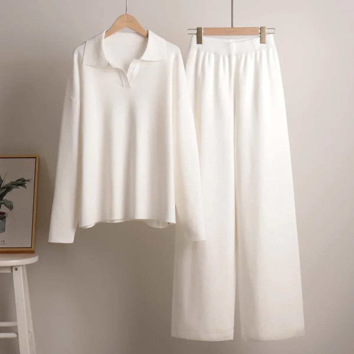 Lounge Set in Ribbed Knit Two-Piece