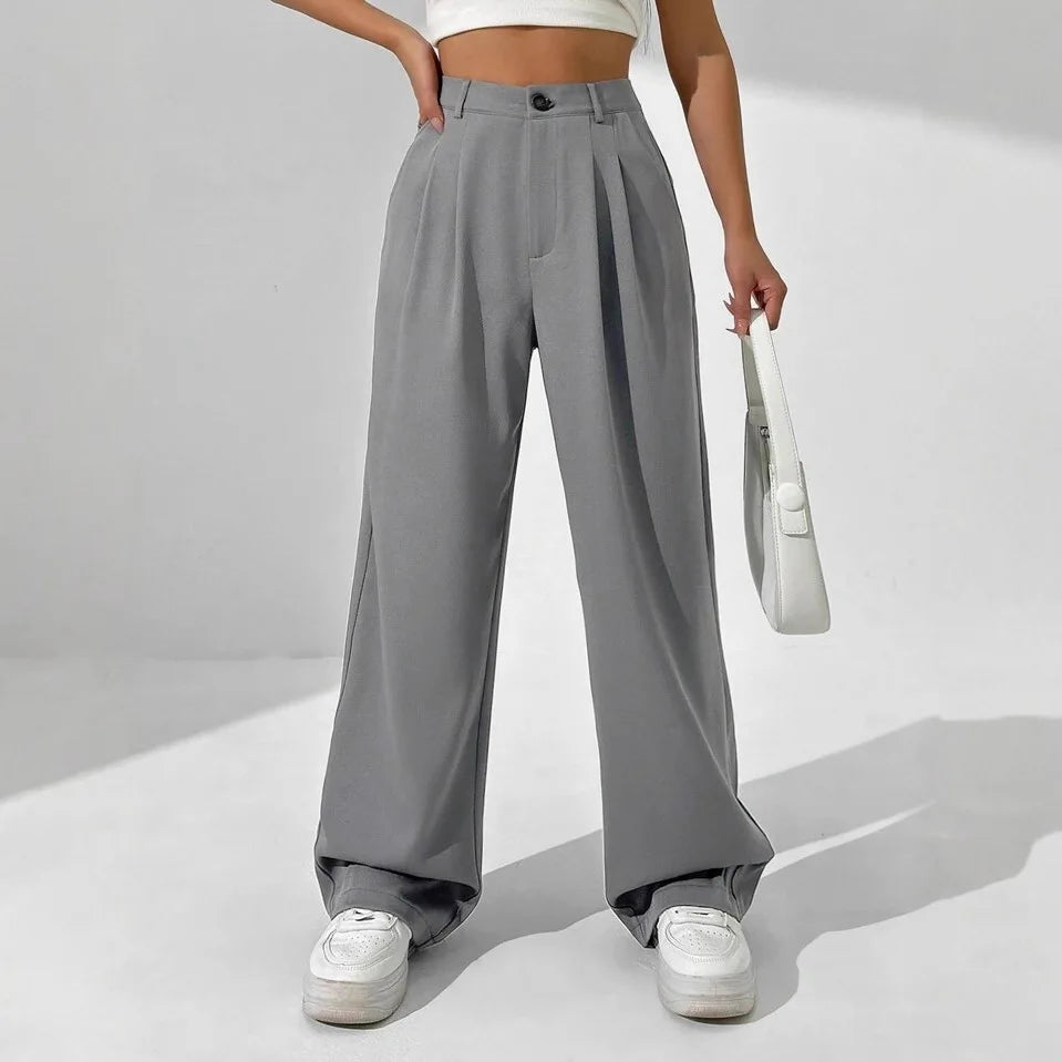 Éloise / Women’s High-Waist Wide-Leg Pleated Trousers