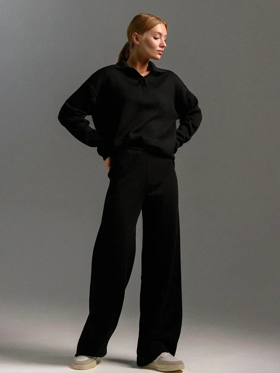 Lounge Set in Ribbed Knit Two-Piece