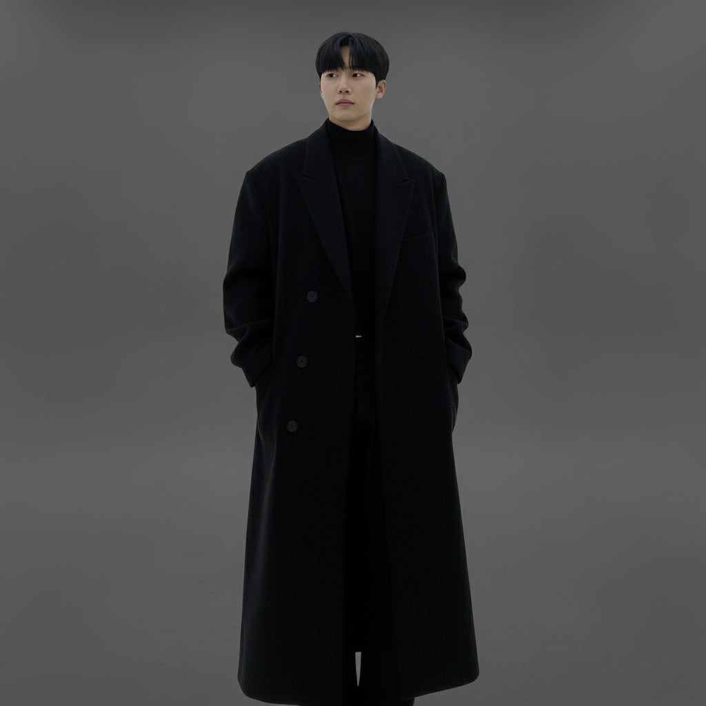 Ronan / Men’s Mid-Length Wool-Blend Overcoat
