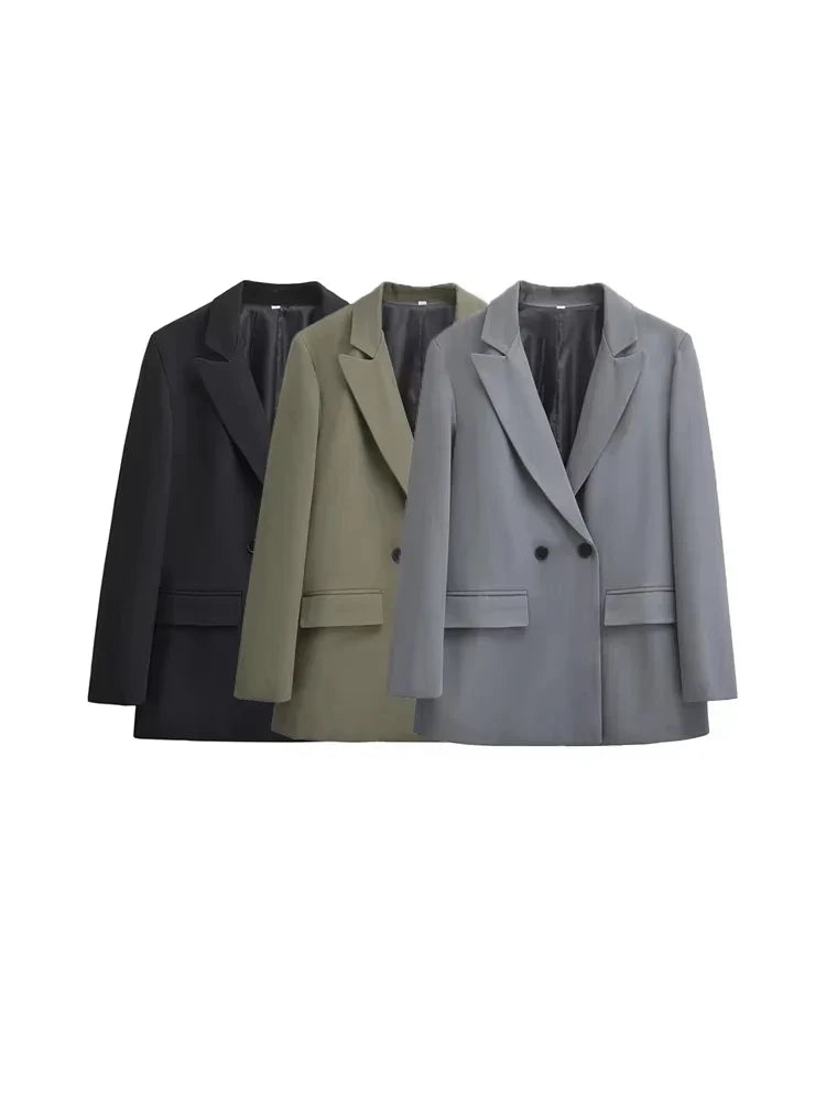 Élisa / Women’s Double-Breasted Tailored Blazer with Notched Lapel