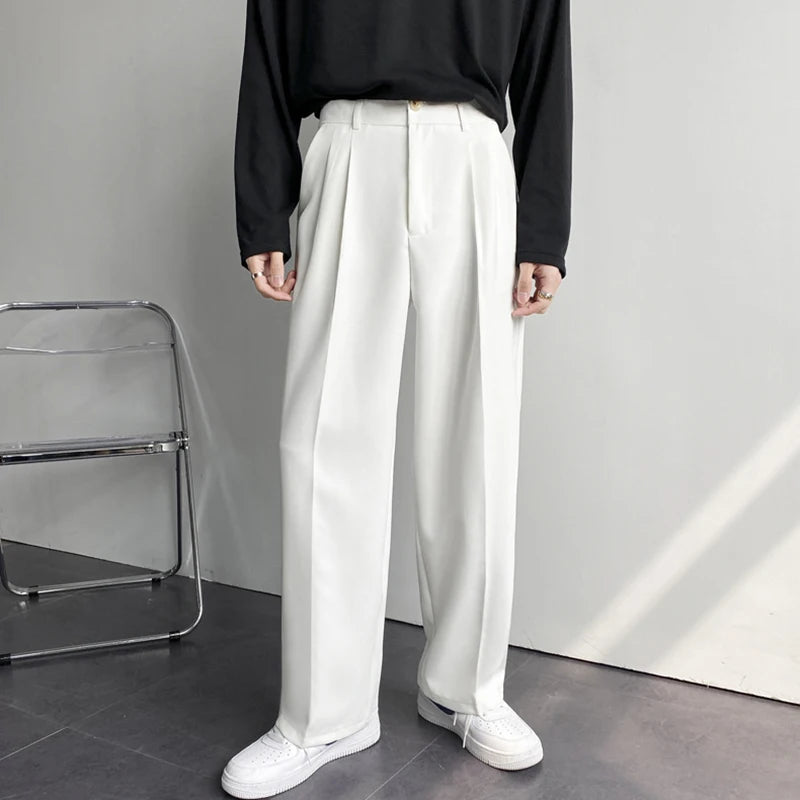 Noir / Men’s Slim Straight-Leg Suit Trousers