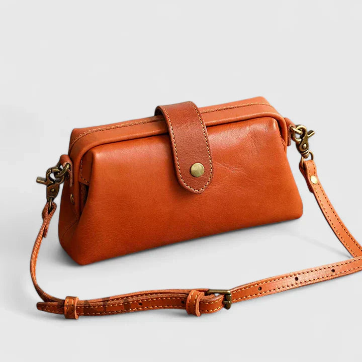 Structured Shoulder Bag Women Faux Leather Flap Snap Closure Crossbody