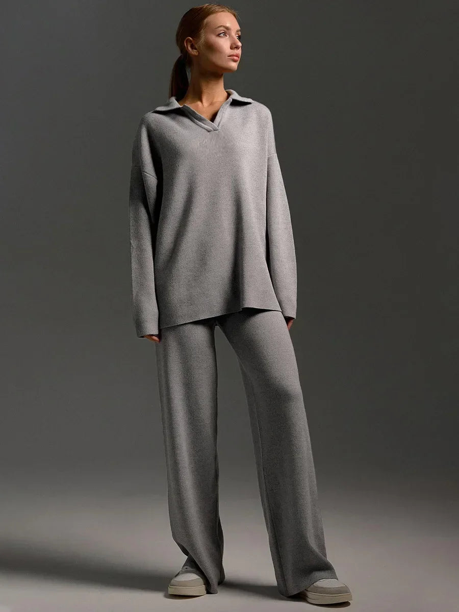 Lounge Set in Ribbed Knit Two-Piece