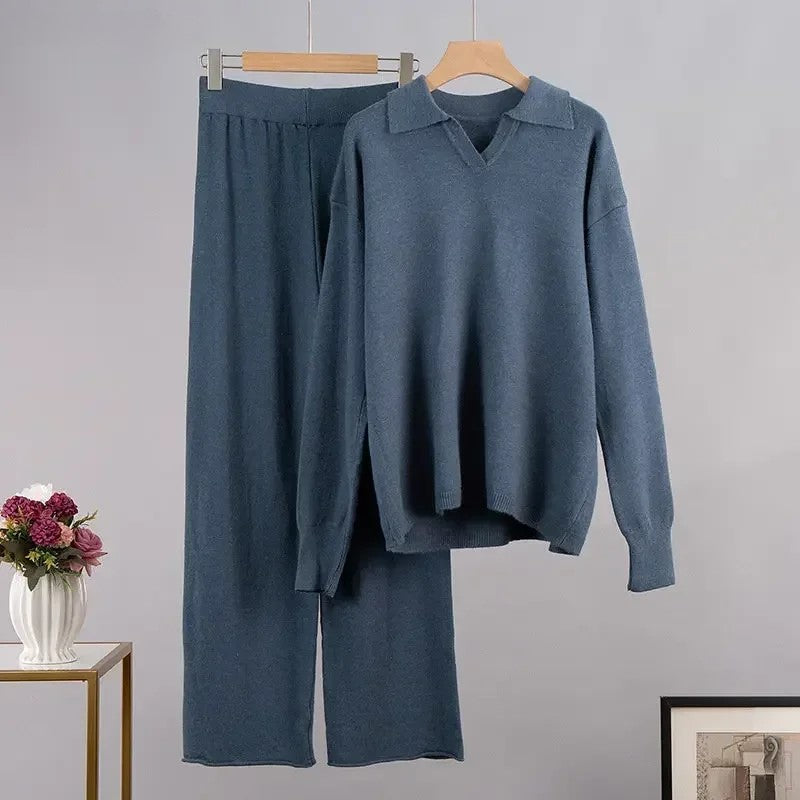 Lounge Set in Ribbed Knit Two-Piece