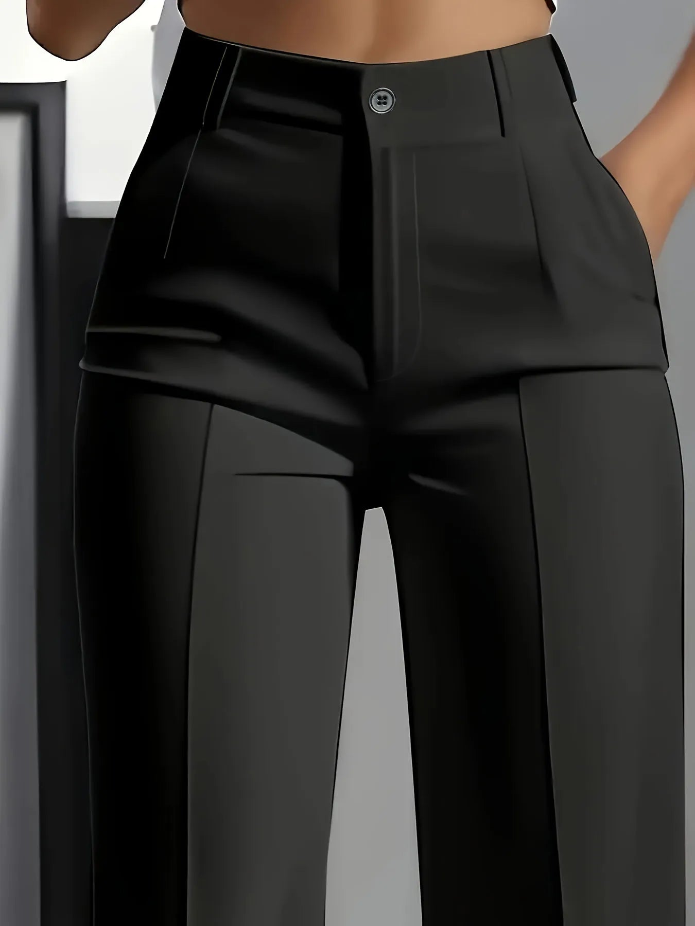 Alina / Women’s High-Waist Draped Straight-Leg Suit Trousers