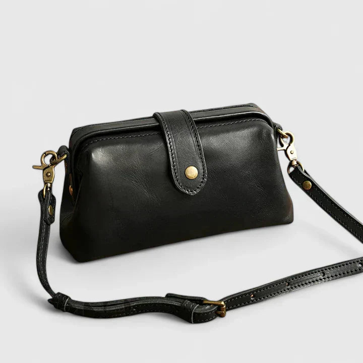 Structured Shoulder Bag Women Faux Leather Flap Snap Closure Crossbody