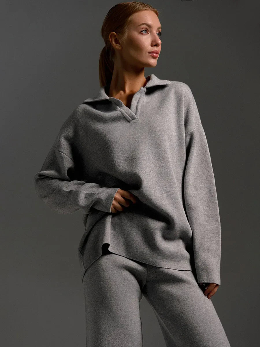 Lounge Set in Ribbed Knit Two-Piece