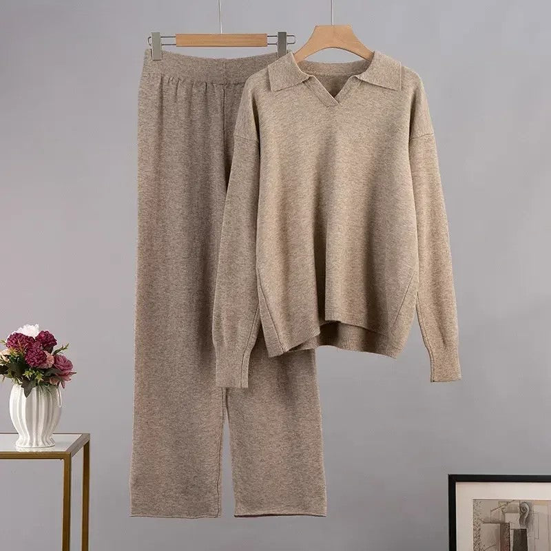 Lounge Set in Ribbed Knit Two-Piece