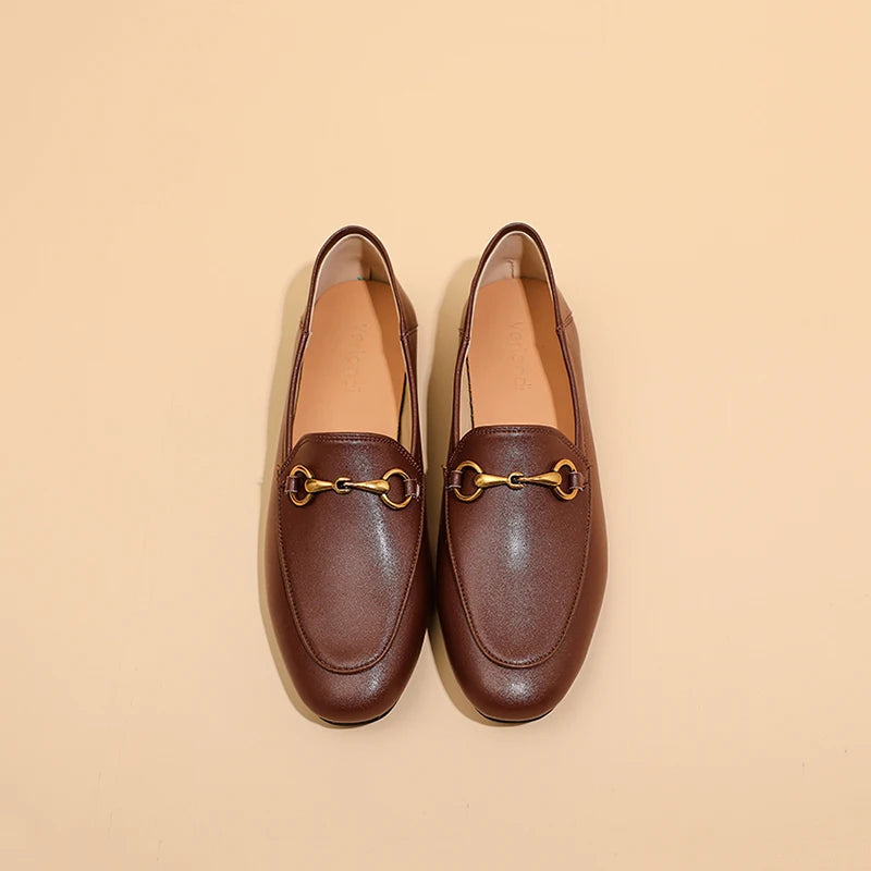 Lucien / Faux Leather Horsebit Loafers