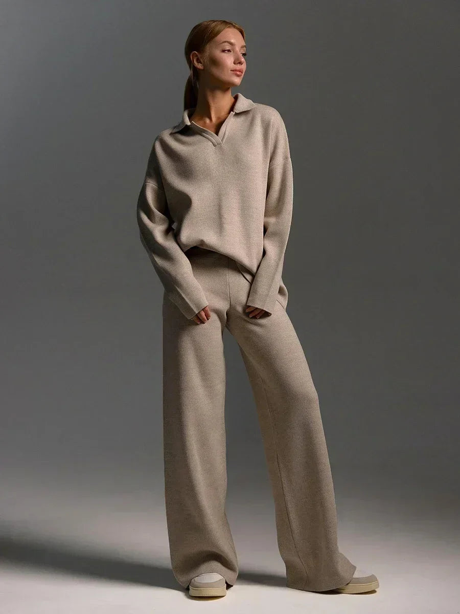 Lounge Set in Ribbed Knit Two-Piece