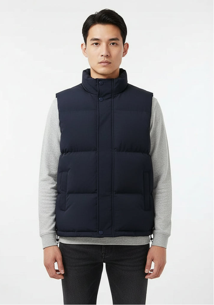 Quilted Bodywarmer Vest with Zip Front
