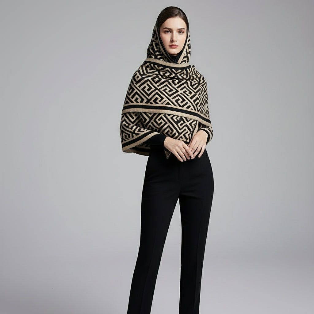 Hijab Scarf with Geometric Pattern