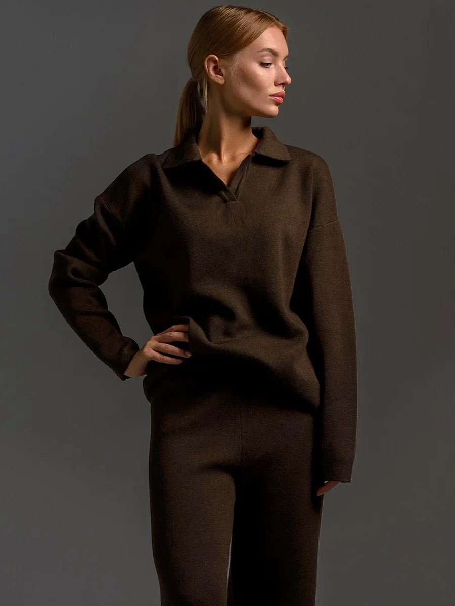 Lounge Set in Ribbed Knit Two-Piece