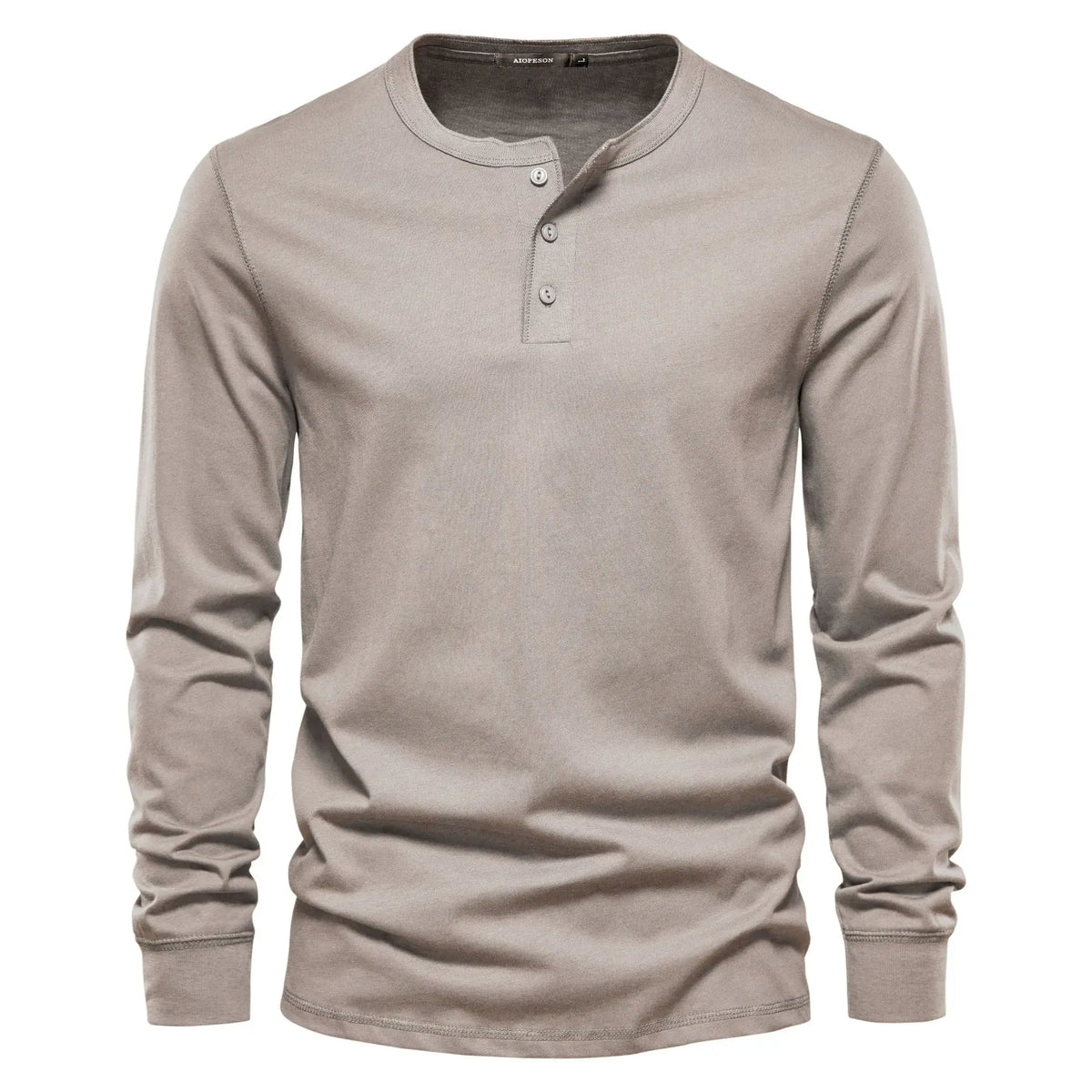 Lachlan | Men's Long-Sleeve Henley Shirt with Button Placket - product photo 6