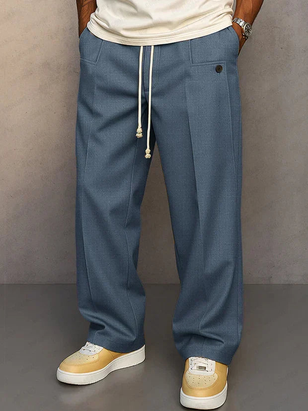 Wallace | Men's Adjustable Drawstring Trousers with Front Crease – product image 4