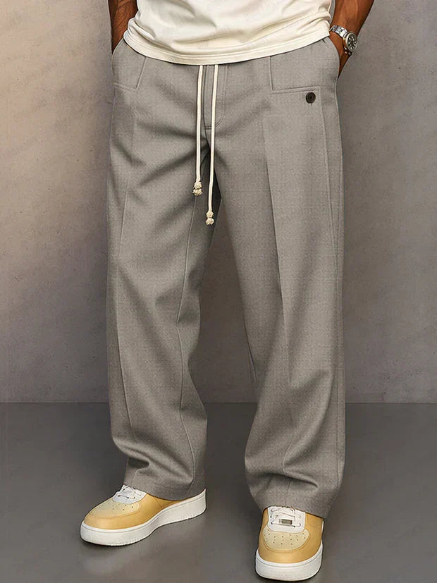 Wallace | Men's Adjustable Drawstring Trousers with Front Crease – product image 6