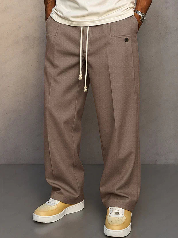 Wallace | Men's Adjustable Drawstring Trousers with Front Crease – product image 5