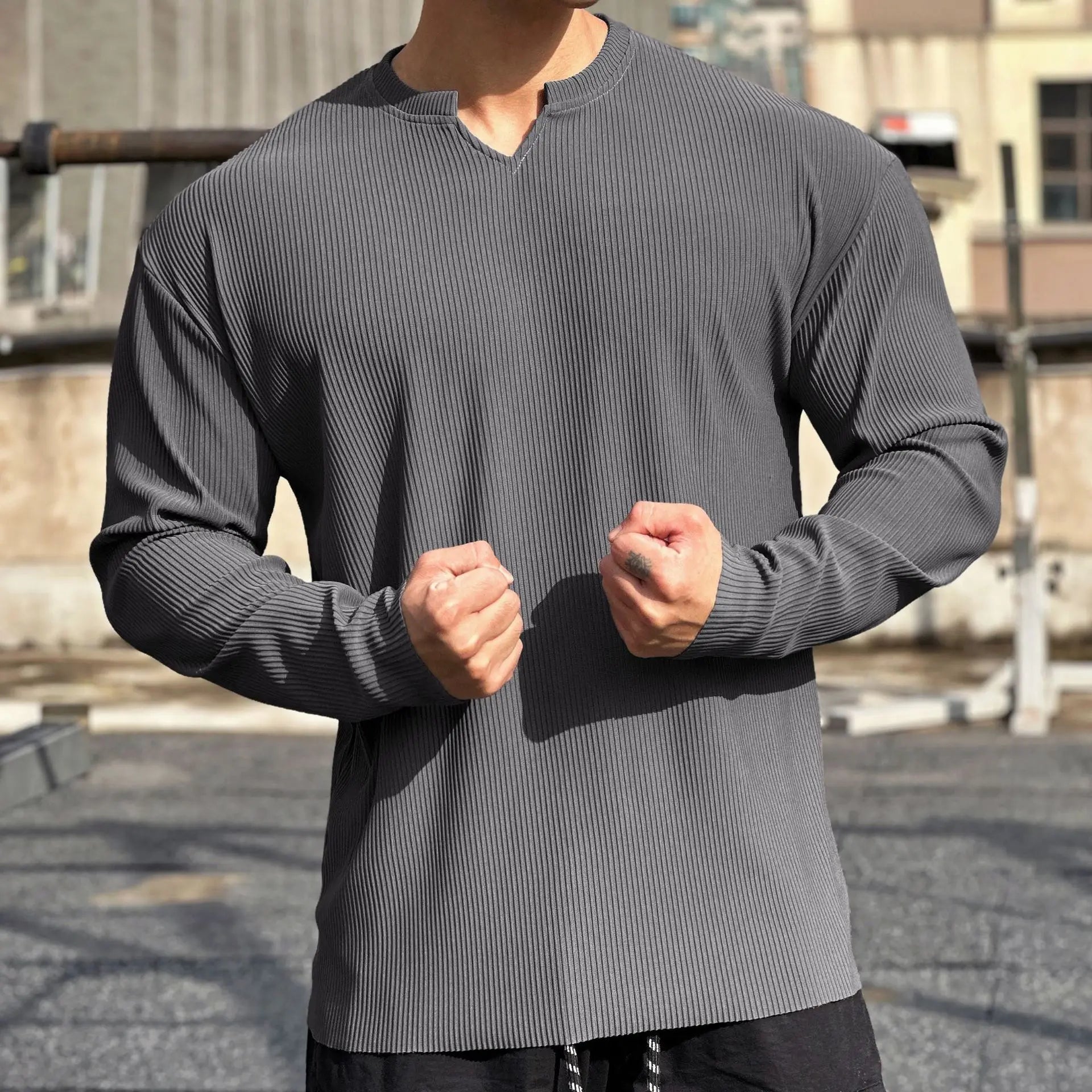 Nolan / Men’s Pleated Long Sleeve Shirt