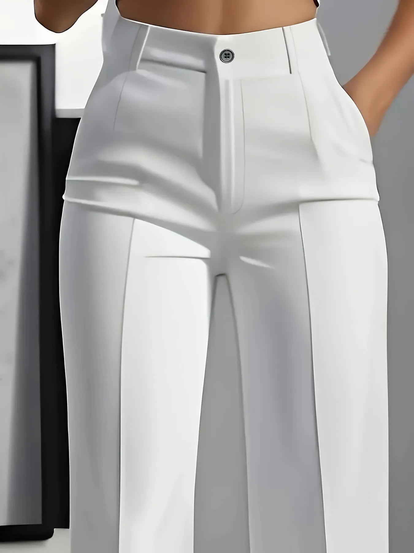 Alina / Women’s High-Waist Draped Straight-Leg Suit Trousers