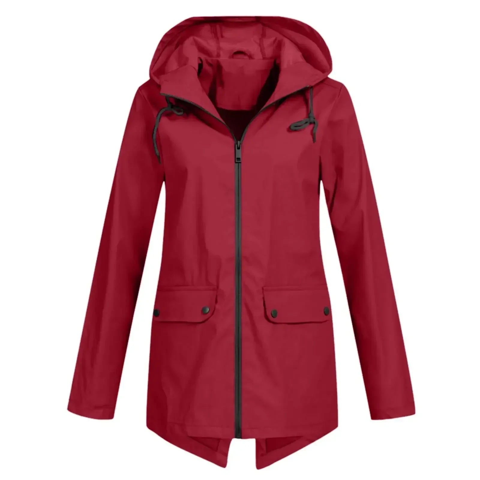 Women's Waterproof Hooded Raincoat, Windproof Lightweight Outdoor Jacket