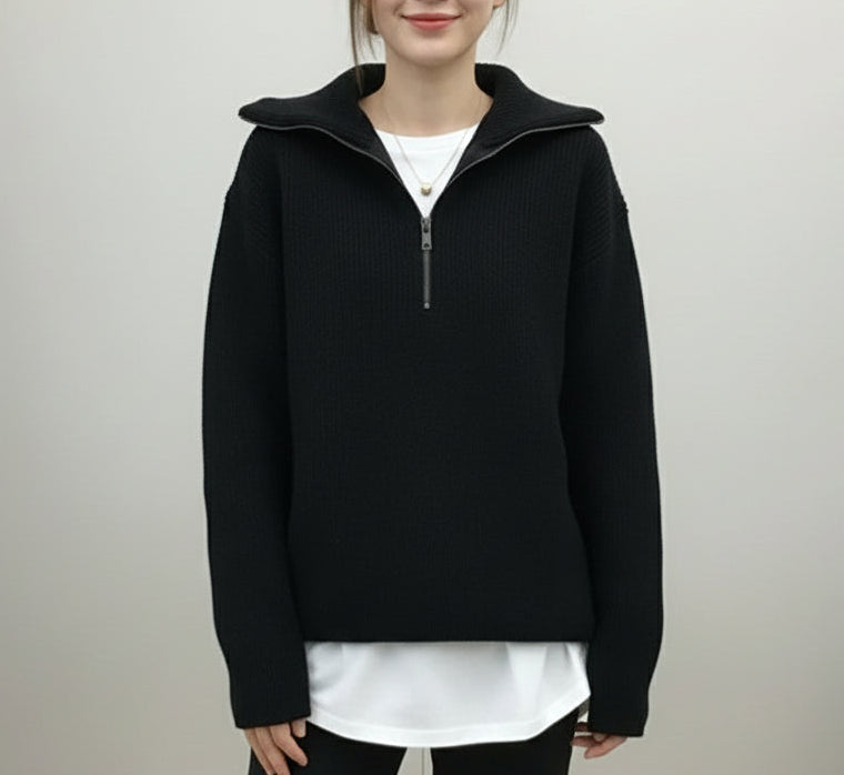 Théa / Women’s Ribbed Half-Zip Sweater