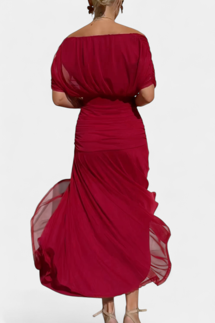 Floral Maxi Dress Women Soft Breathable Blend V Neck Flowing Fit
