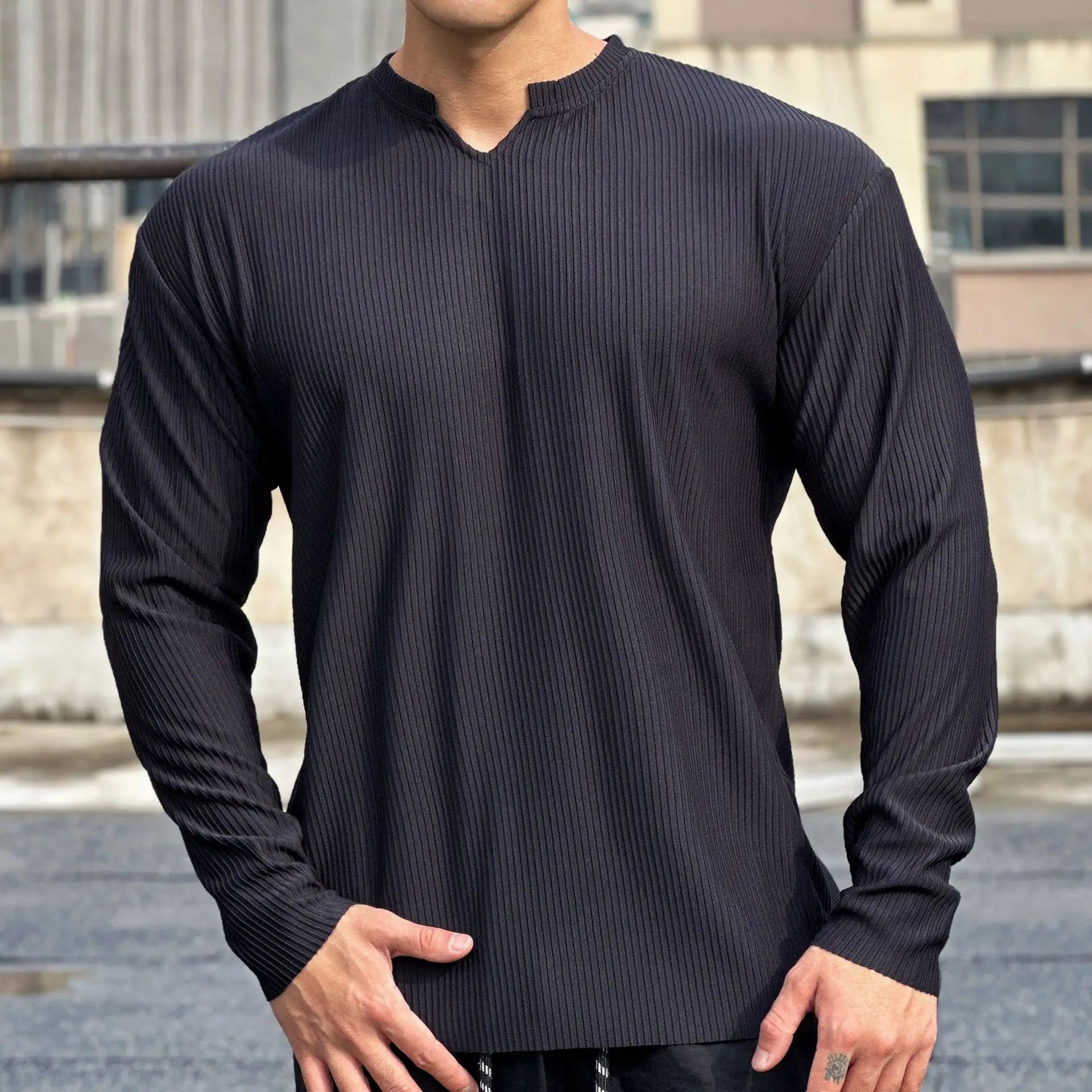 Nolan / Men’s Pleated Long Sleeve Shirt