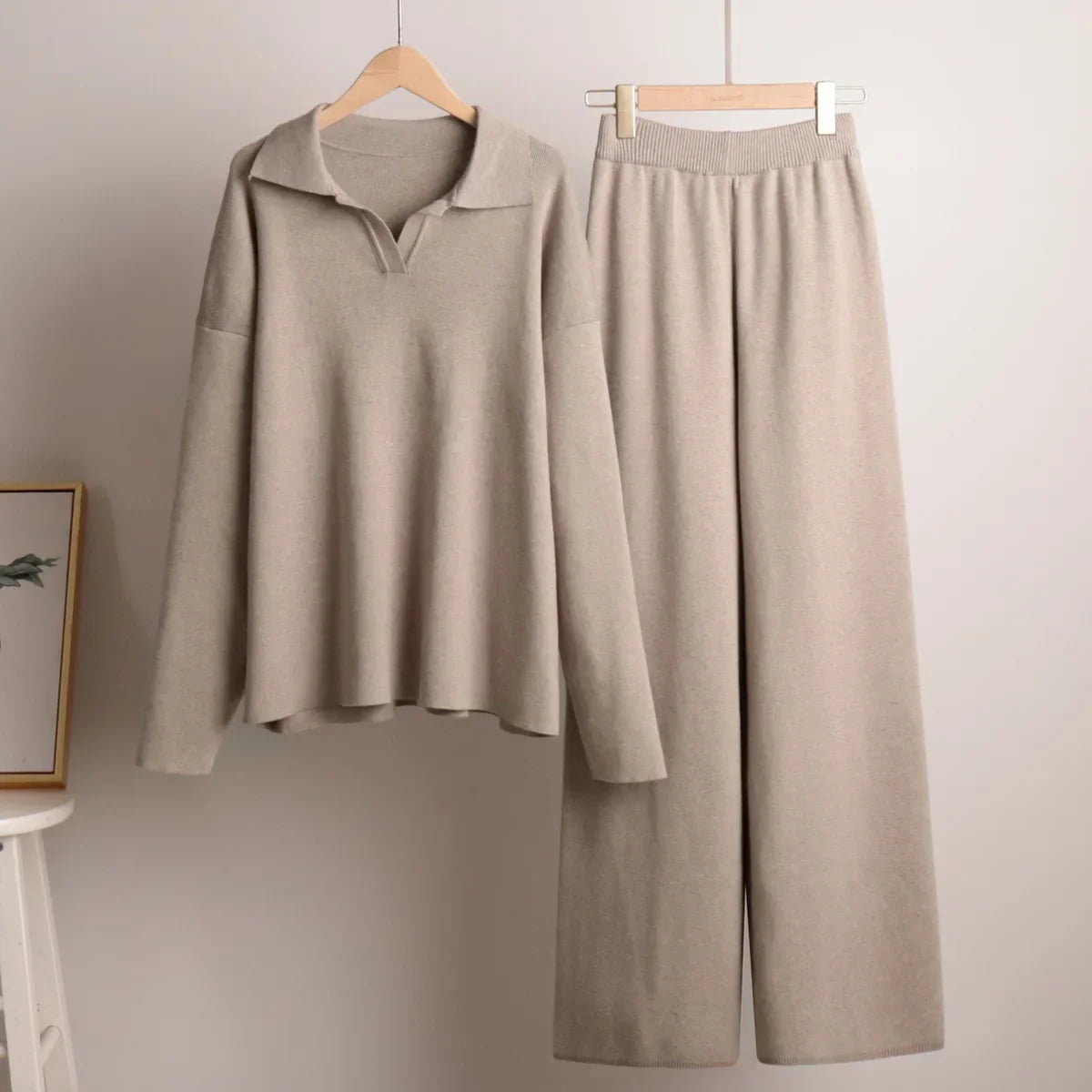 Lounge Set in Ribbed Knit Two-Piece