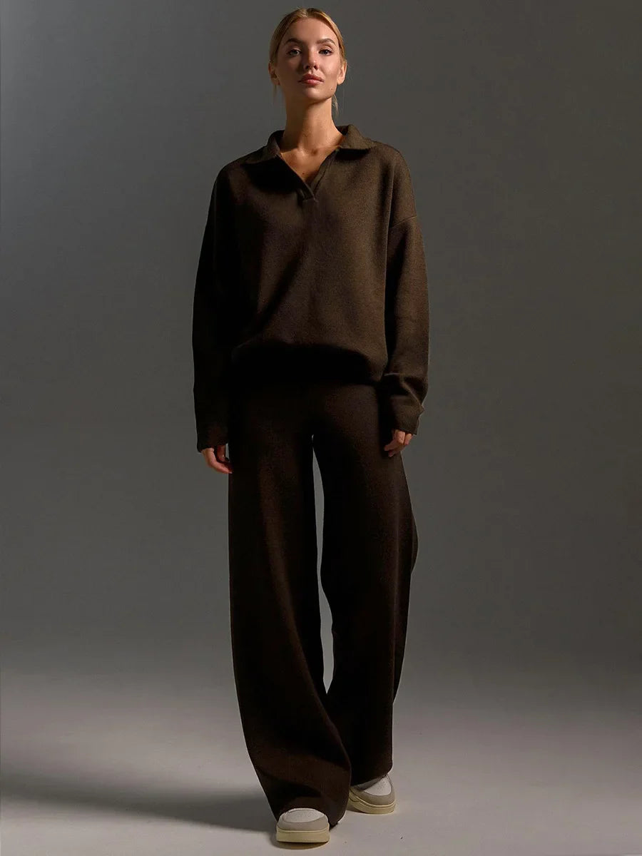 Lounge Set in Ribbed Knit Two-Piece