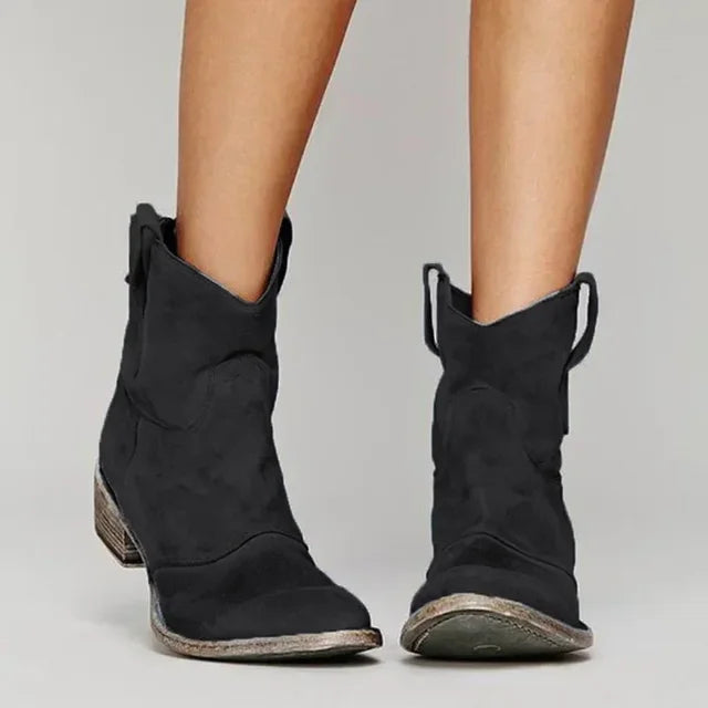 Paloma / Womenâs Western Ankle Boots with Cowboy Silhouette
