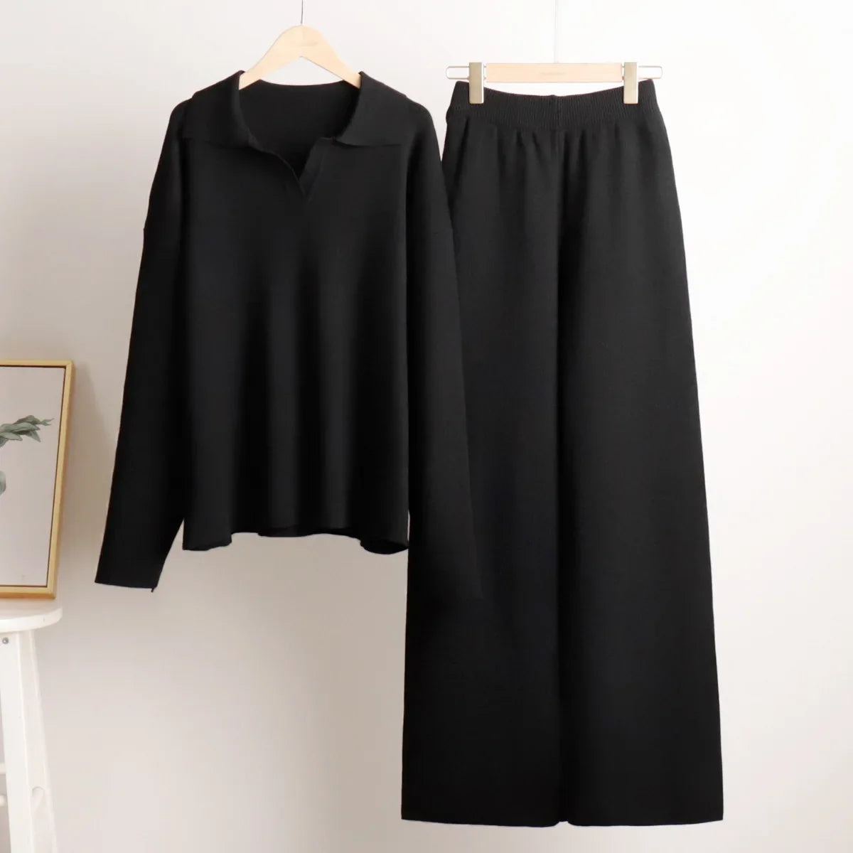 Lounge Set in Ribbed Knit Two-Piece