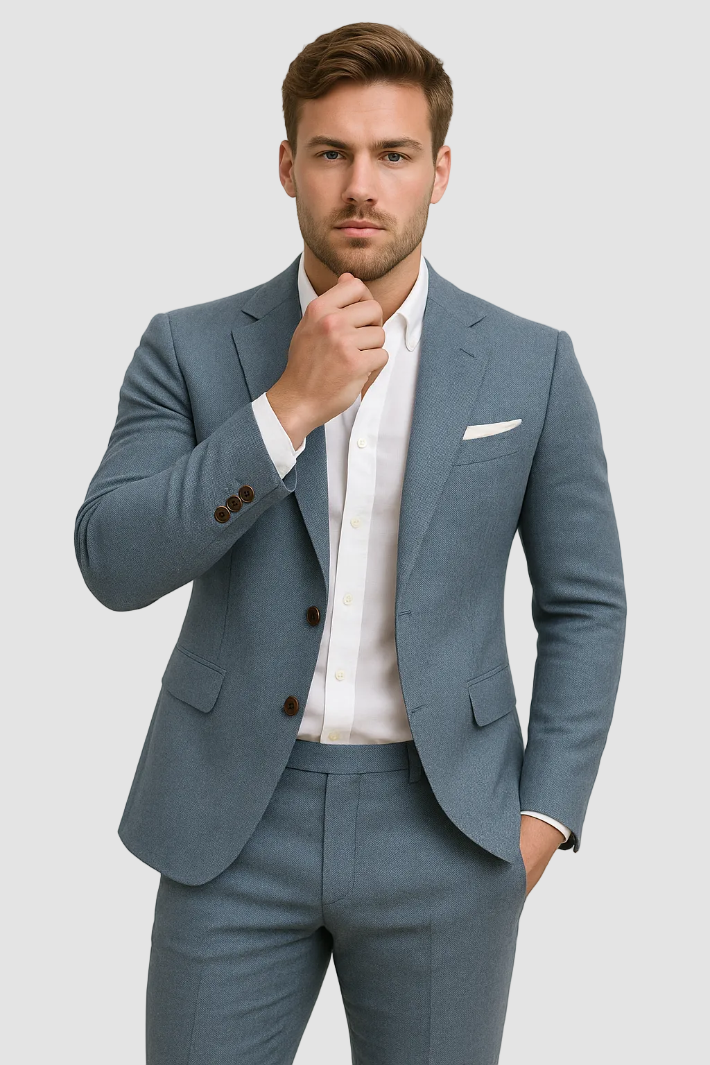 Suit Men's Woven Fabric Slim Fit Design