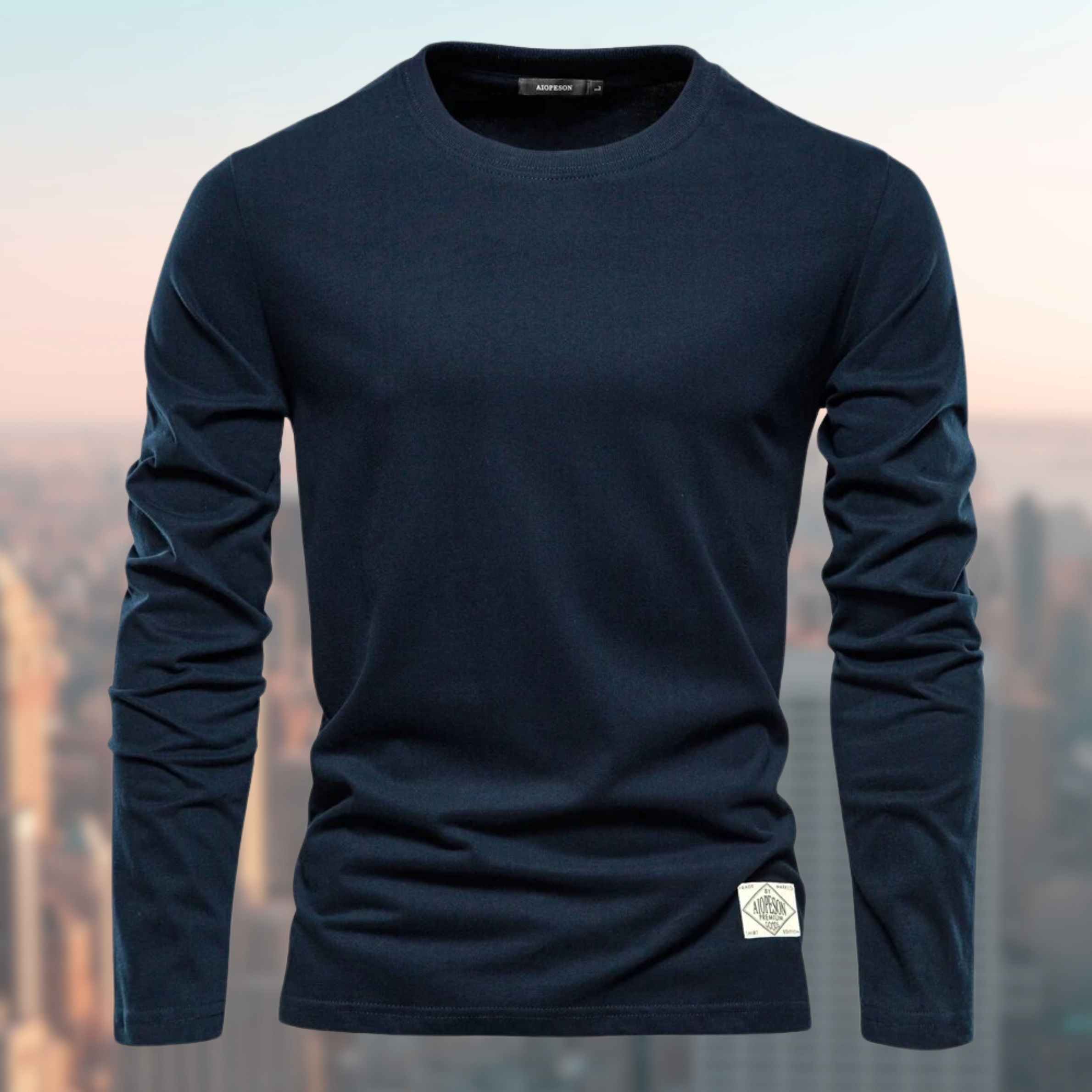 Men's Long Sleeve Crew Neck Sweatshirt, Soft Regular Fit Basic Top