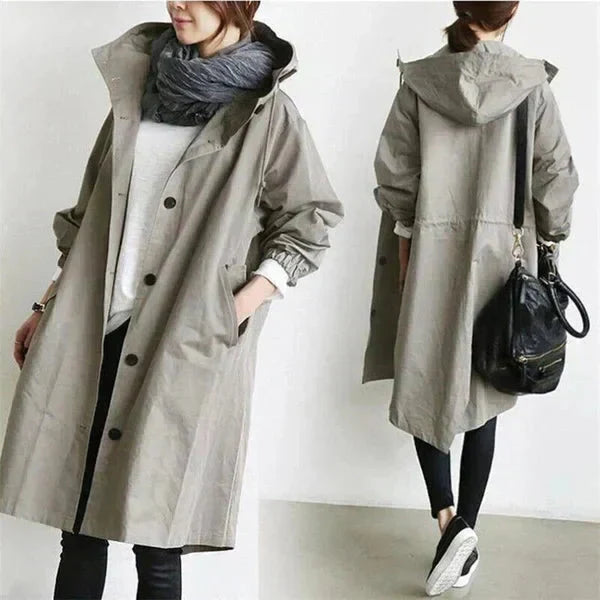 Elizabeth / Womenâs Waterproof Hooded Raincoat