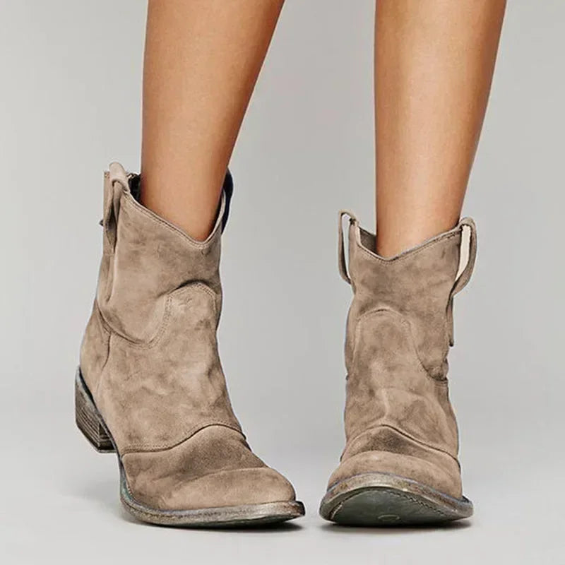 Paloma / Womenâs Western Ankle Boots with Cowboy Silhouette
