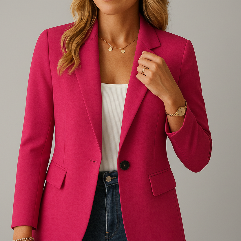 Tailored Blazer with Fitted Cut for Smart and Casual Wear