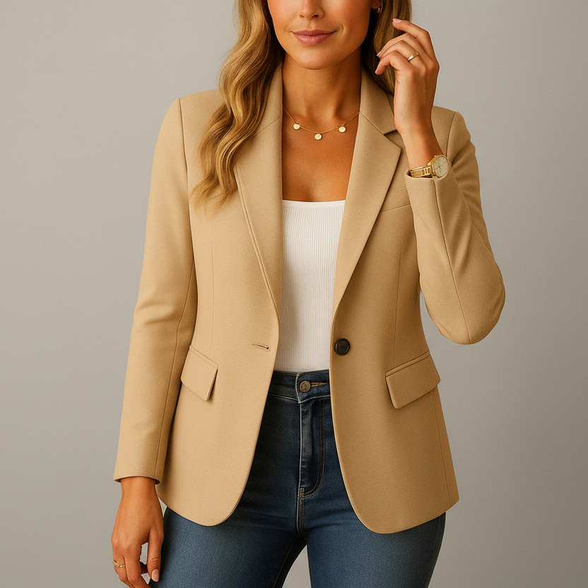 Tailored Blazer with Fitted Cut for Smart and Casual Wear