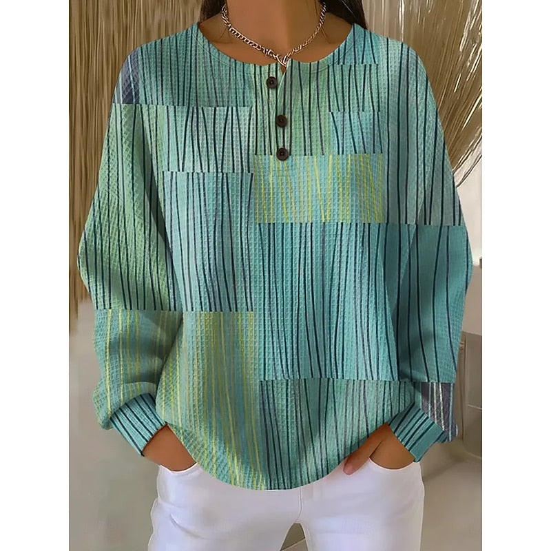 Olive | Women's Artful Print Sweatshirt