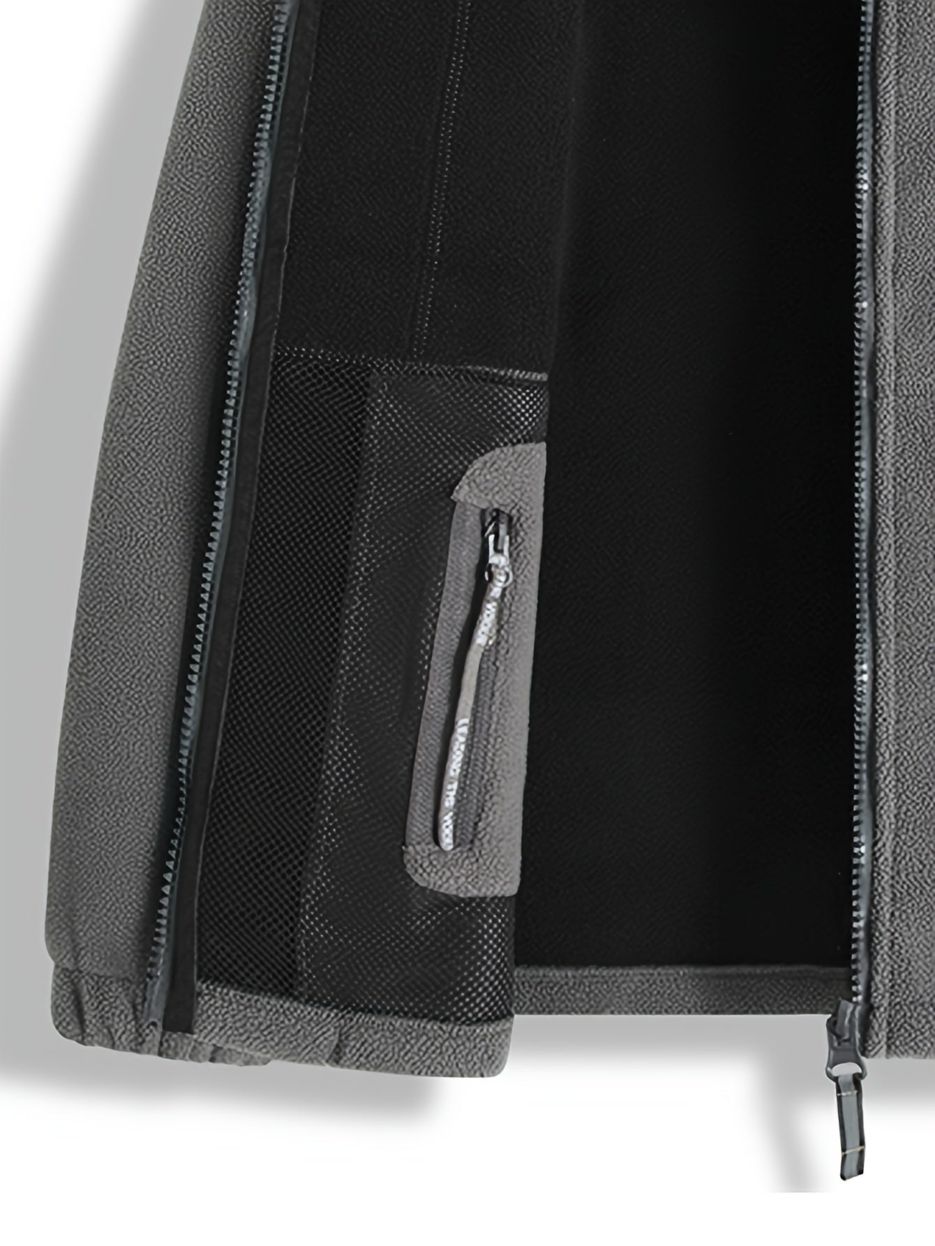 Julius / Men’s Fleece Zip Jacket with High Collar